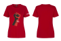 T-shirt, Dame med Ungdomslogo på front Rød